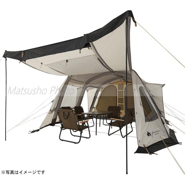 ロゴス PREMIUM テント エアーテント 2ルームテント UVカット 撥水 大型スクリーンテント グランベーシック エアマジック リビングハウス WXL-AI 71805532の画像