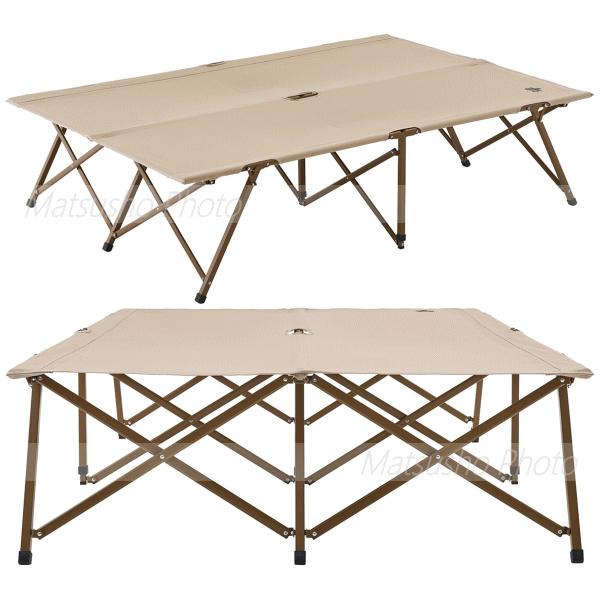 新品‼️LOGOS Tradcanvas オートレッグコット 二人用 耐荷重240 耐荷重240kgの2人用も開くだけの簡単設営！「Tradcanvas オート