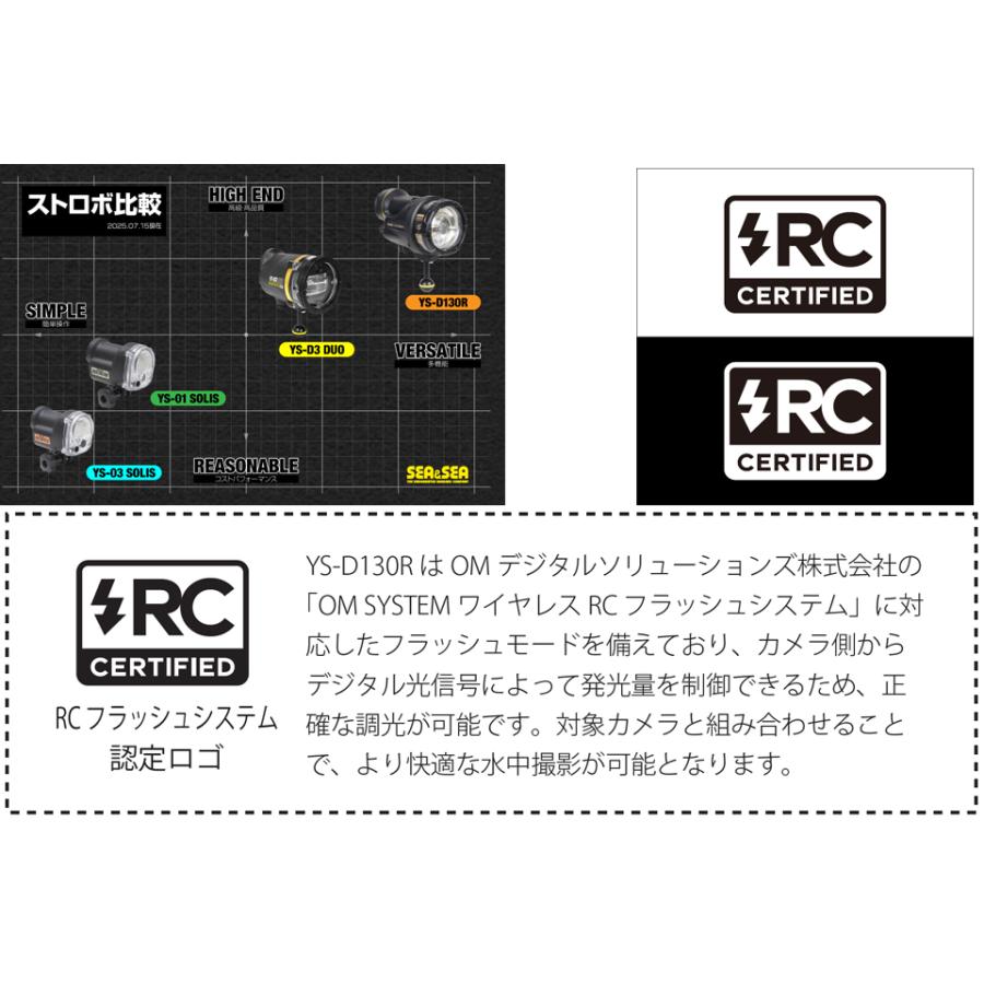 SEA&SEA YS-D130R Pro Package 03133 ハイエンド ストロボ 水中カメラ 外部フラッシュ OM SYSTEM ワイヤレスRCフラッシュ ダイビング プロパッケージ カメラ_3