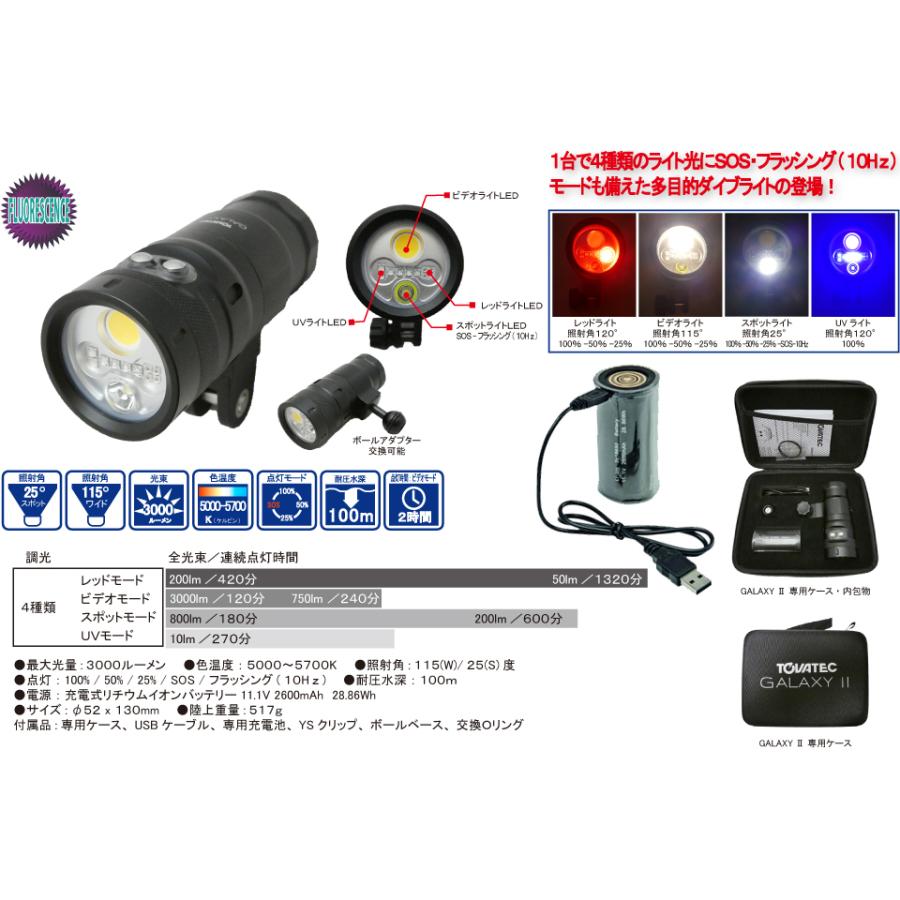 TOVATEC GALAXY II ギャラクシー 2 ビデオダイブライト 3000