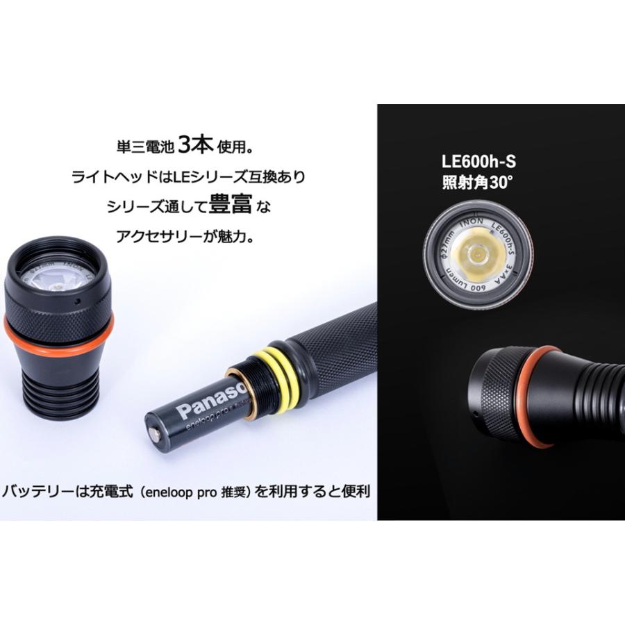 INON イノン LE600h-S　水中LEDライト 防水ライト 軽量、ターゲットライト ストロボ LED ナイトダイビング ダイビング 水陸 マクロ 撮影 水中カメラ_1