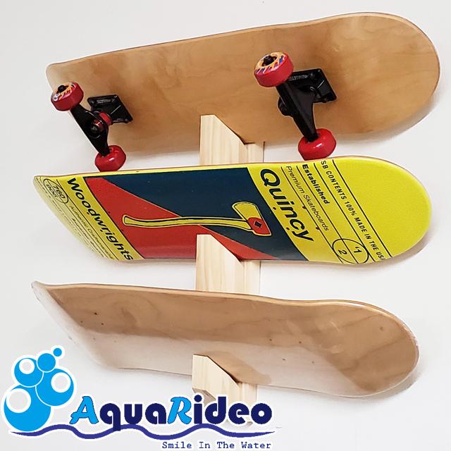 アクアリデオ スケボースタンド スケボーホルダー 壁掛け ホッチキス