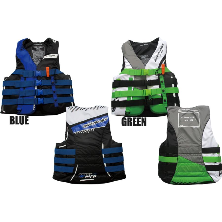 QUAKYSENSE クエーキーセンス ライフジャケット 水上バイク WILLOW STORY 4BUCKLE LIFE VEST 4バックル