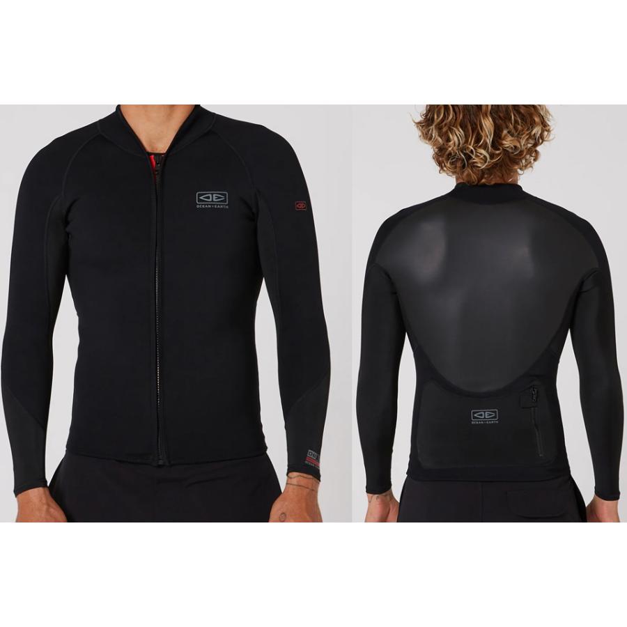 O&E ブラック 長袖 タッパー ウェットスーツ OCEAN＆EARTH（オーシャンアンドアース） OCEAN&EARTH O&E 1.5mm LONG