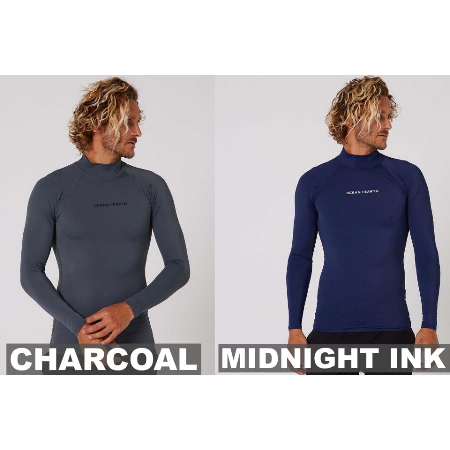 OCEAN&EARTH O&E MENS SCRIPT L/S RASH GUARD ハイネック オーシャン＆アース 長袖 ロングスリーブ ラッシュガード 50+ UV 伸縮性 耐久性 メンズ | OCEAN＆EARTH | 02