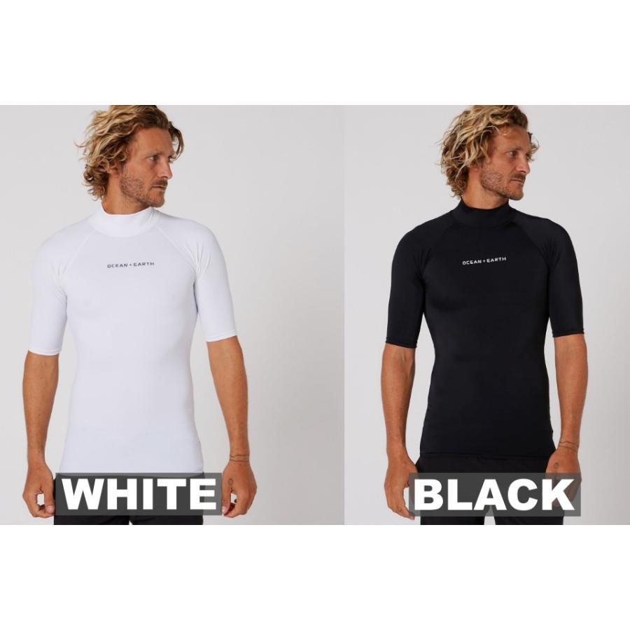 OCEAN&EARTH O&E MENS SCRIPT S/S RASH GUARD ハイネック オーシャン＆アース 半袖 ショートスリーブ ラッシュガード 50+ UV 伸縮性 耐久性 メンズ | OCEAN＆EARTH | 01
