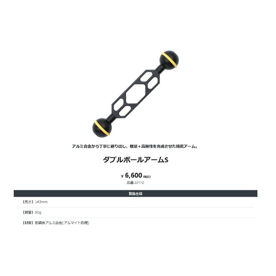 SEA＆SEA シーアンドシー ダブルボールアームS アーム クランプ