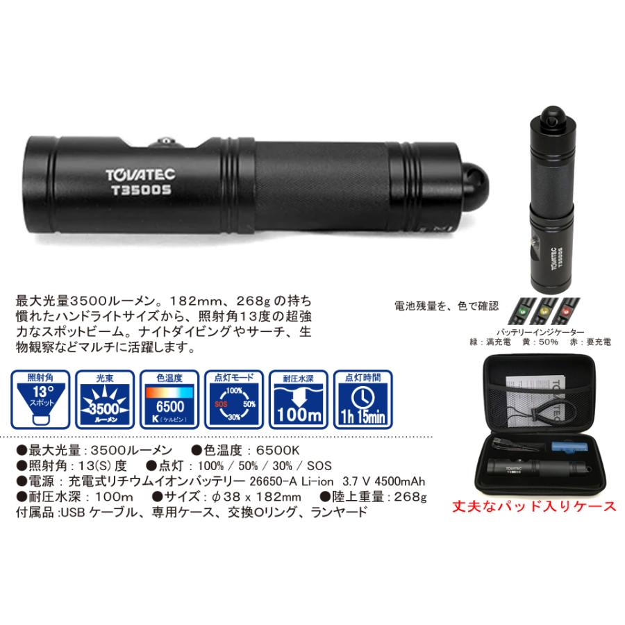 TOVATEC ダイビング　ライト　 ケース付き TOVATEC ダイビング ライト ケース付き mu-7382.jpg