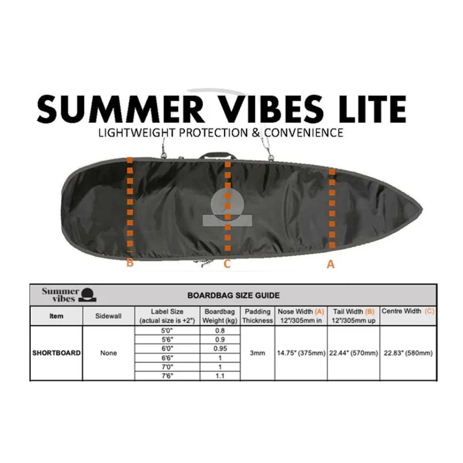 SummerVibes Lite Shortboard Surfboard Boardbag ボードケース