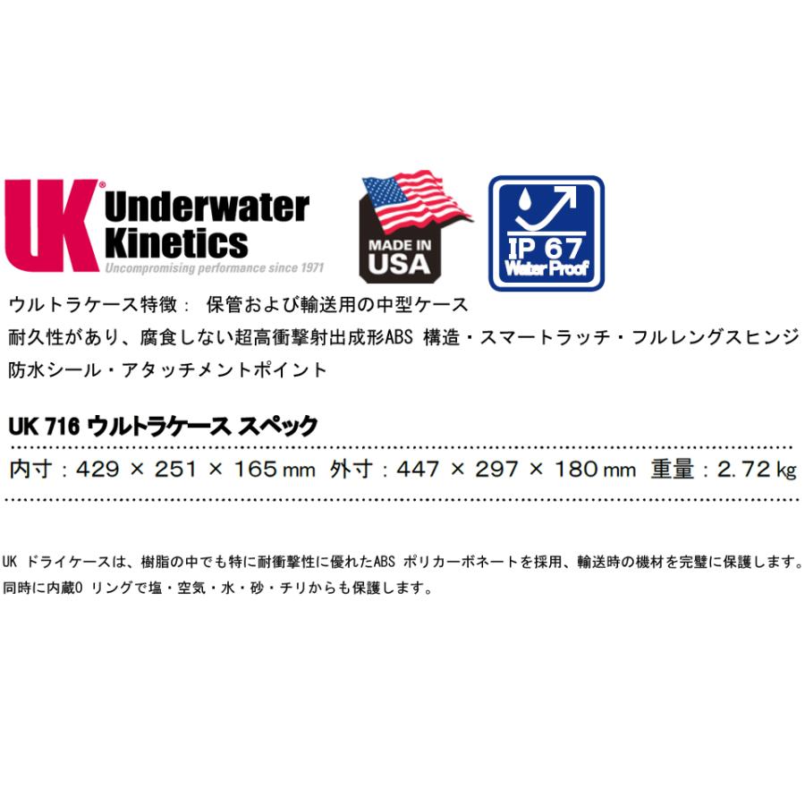 UK ウルトラケース 716 Underwater Kinetics フォーム ドライケース 