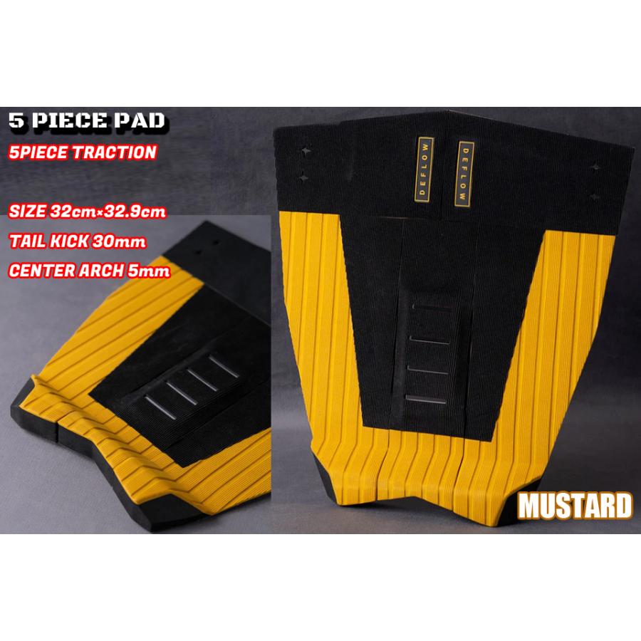 DEFLOW デフロウ 5 PIECE PAD デッキパッド サーフィン トラクション 5