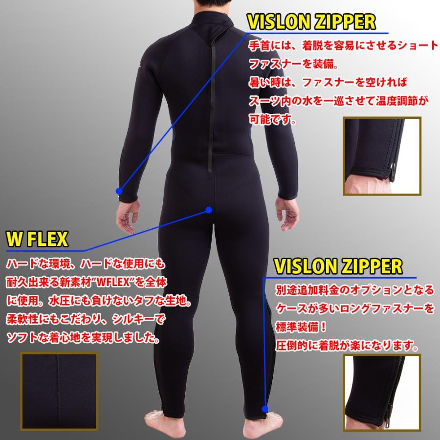 ウェットスーツ 5mm フルスーツ W FULL メンズ ウエットスーツ