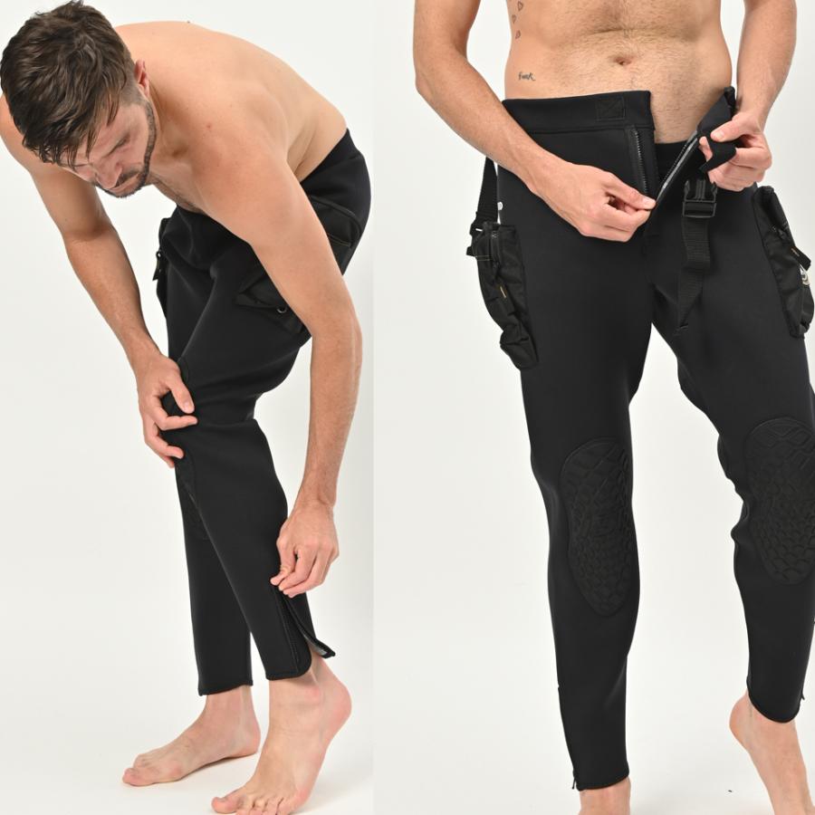 ウェットパンツ ロングパンツ ホルスター WP7 ウェットスーツ カーゴパンツ 3mm Diver Holster ダイビング ウエイト 小物入れ ベルト IST ウエットパンツ｜verygood｜06