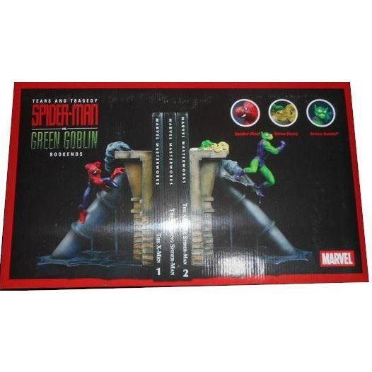 スパイダーマン対グリーンゴブリンブックエンド : 天然石 