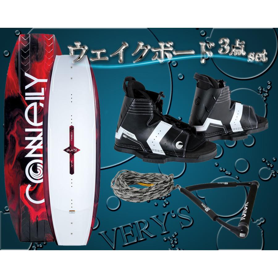 ウェイクボード 3点セット CONNELLY 141cm ロープ ビンディング  