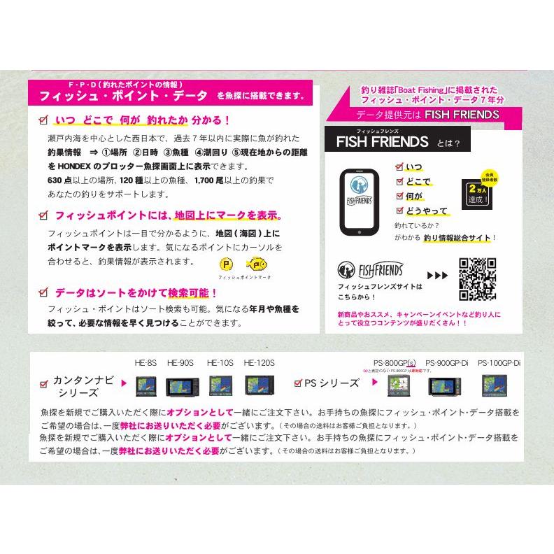 HONDEX（ホンデックス） フィッシュポイントデーター搭載費 GPS 魚探 