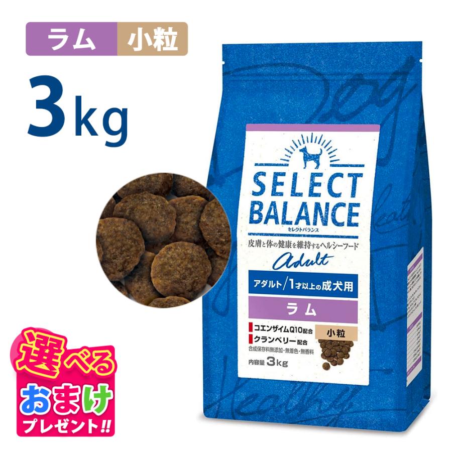 SELECT BALANCE セレクトバランス アダルト ラム 小粒 3kg 成犬用