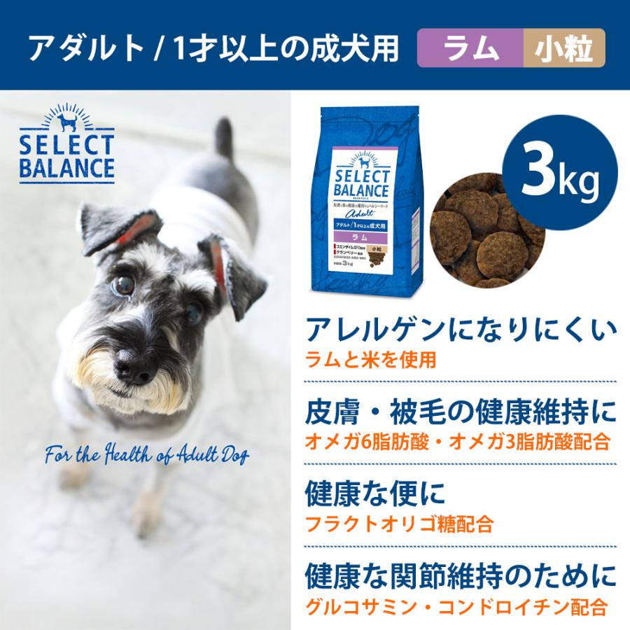 SELECT BALANCE セレクトバランス アダルト ラム 小粒 3kg 成犬用