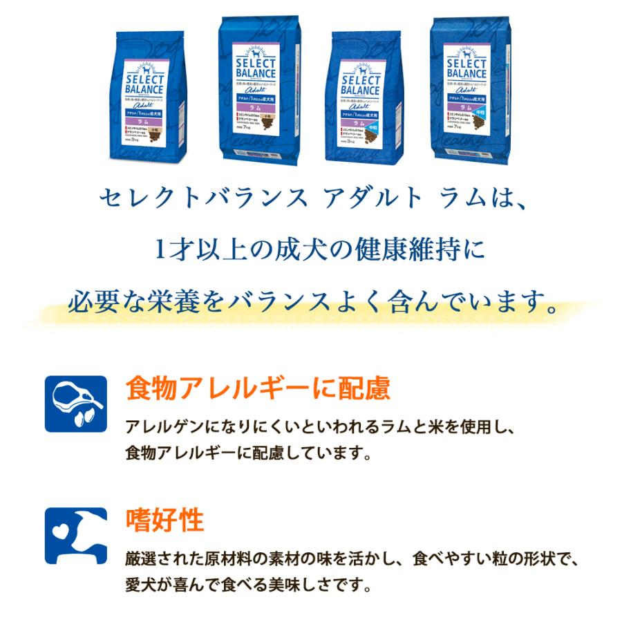 SELECT BALANCE セレクトバランス アダルト ラム 小粒 3kg 成犬用