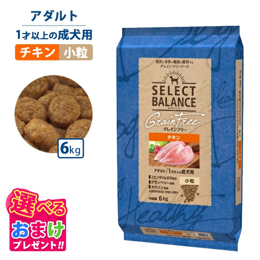 セレクトバランス　グレインフリー　アダルトチキン　小粒　6kg SELECT BALANCE おまけ付き セレクトバランス グレインフリー アダルト