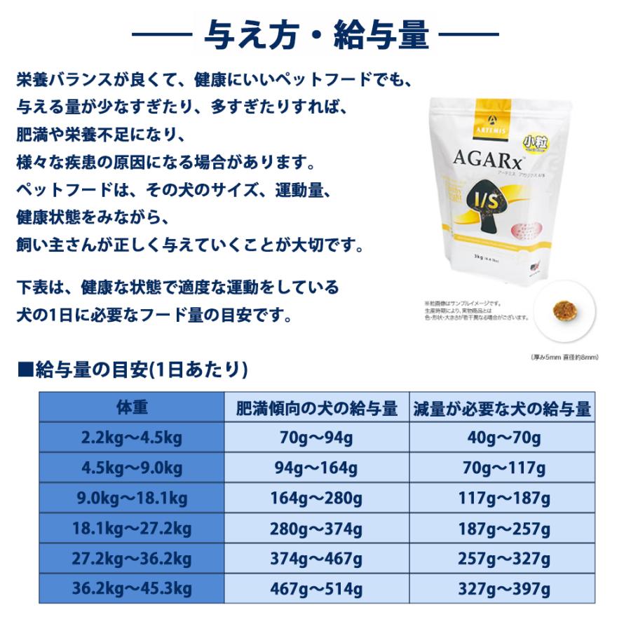 AGARx I/S おまけ付き アーテミス アガリクス 小粒 3kg 成犬 肥満 老犬