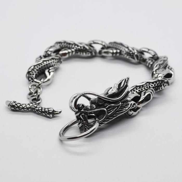 送料無料 ドラゴン ブレスレット ステンレス Dragon 長さ21 5cm 幅13mm アクセサリー メンズ バングル ファッション 龍 Cbt02 バーチャファイトクラブ Yahoo 店 通販 Yahoo ショッピング