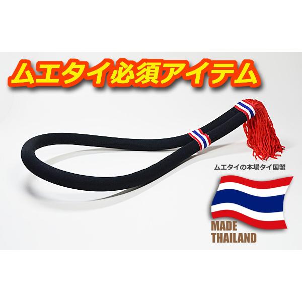 最大69 オフ モンコン 黒 赤 タイ国旗ライン フリーサイズ ムエタイ お守り 格闘技 装飾 コスチューム