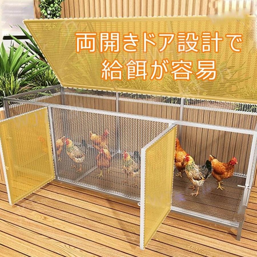 鶏　ページ　4玉 鶏 ケージ 室内 屋外 ステンレス 大型角管高密度メッシュ うずら