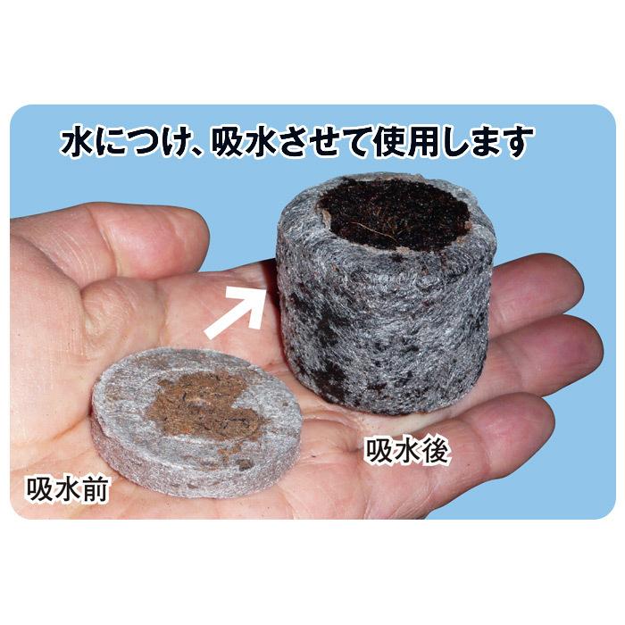水でふくらむタネまき土ポット・ジフィー・ジフィーセブン（直径42mm
