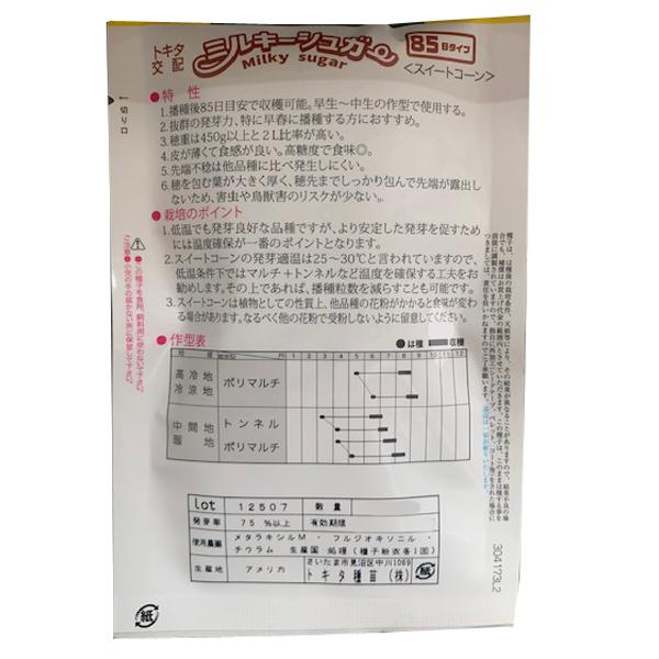 野菜の種/種子 ミルキーシュガー 85日タイプ・とうもろこし