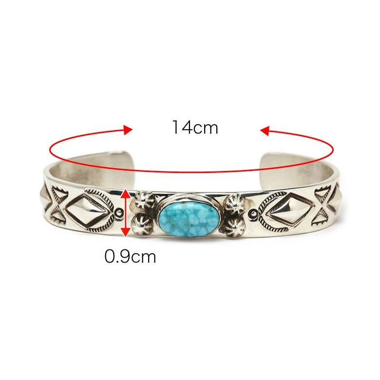 ヘンリーマリアーノ ターコイズバングル インディアンジュエリー シルバー