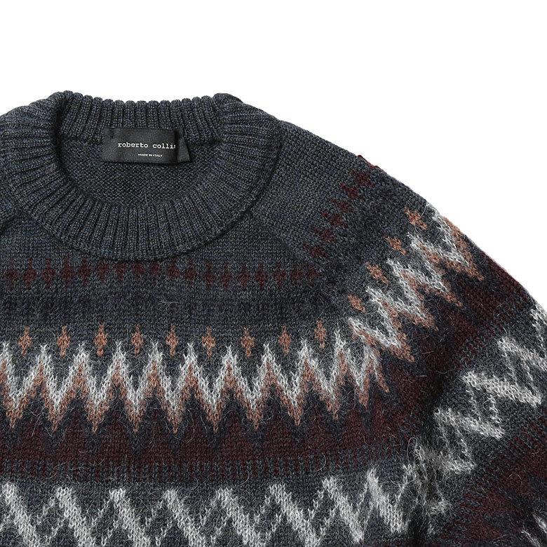 ROBERTO COLLINA ロベルトコリーナ ニット ジャカード 秋冬 ROBERTO COLLINA ロベルトコリーナ ニット ジャカード 秋冬