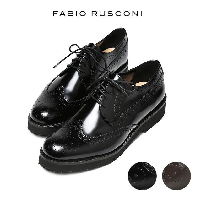FABIO RUSCONI ファビオルスコーニ ウイングチップ 厚底 F-4395 FABIO RUSCONI ファビオルスコーニ ウイングチップ 厚底 F-4395