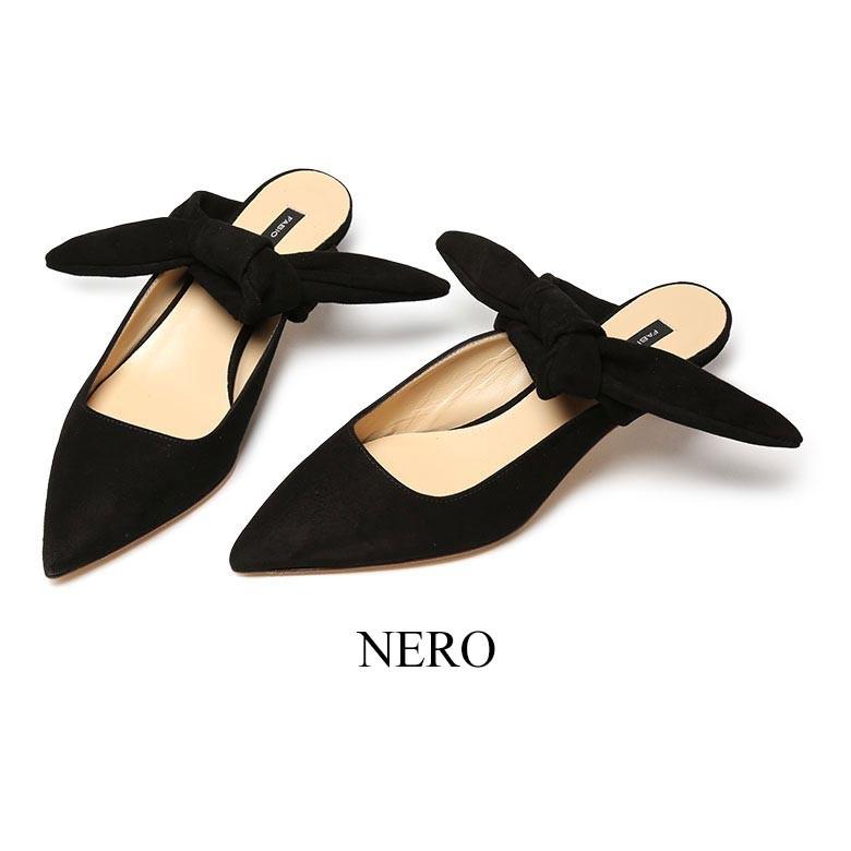 FABIO RUSCONI ファビオルスコーニ ミュール リボン サンダル ファビオ