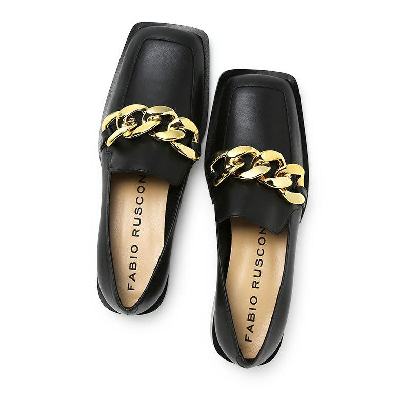 ファビオルスコーニ / ビットローファー / スクエアトゥ / フラット