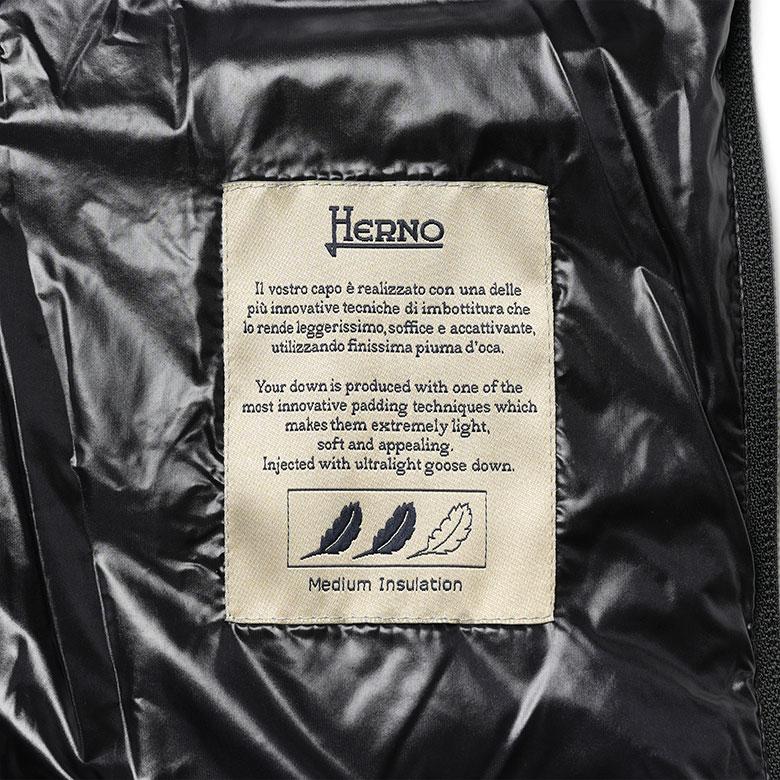 ヘルノ レディース ダウンベスト インナーダウン Aライン フード付き ハーフ丈 ミドル丈 HERNO  【返品不可】の画像