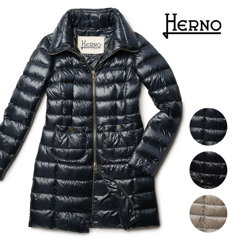 HERNO ヘルノ レディース ダウンコート ロールネック スタンド HERNO ヘルノ レディース ダウンコート ロールネック スタンド