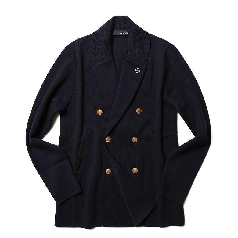 LARDINI ラルディーニ ニットジャケット ダブル 金ボタン LARDINI ラルディーニ ニットジャケット ダブル 金ボタン