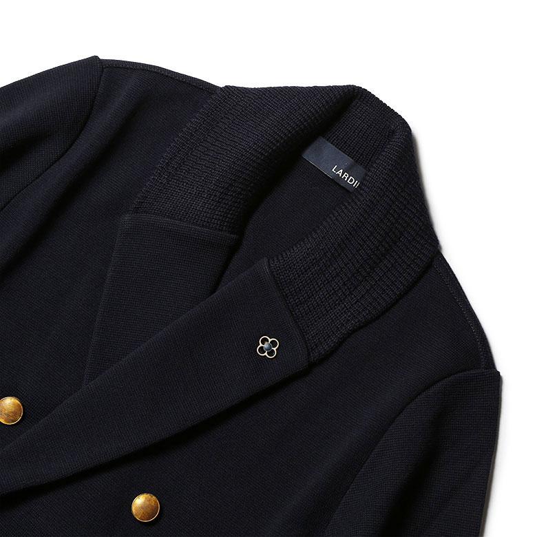 LARDINI ラルディーニ ニットジャケット ダブル 金ボタン LARDINI ラルディーニ ニットジャケット ダブル 金ボタン