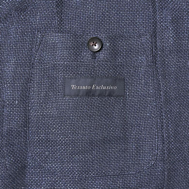 LARDINI ラルディーニ ジャケット ホップサック ウール リネン メンズ  