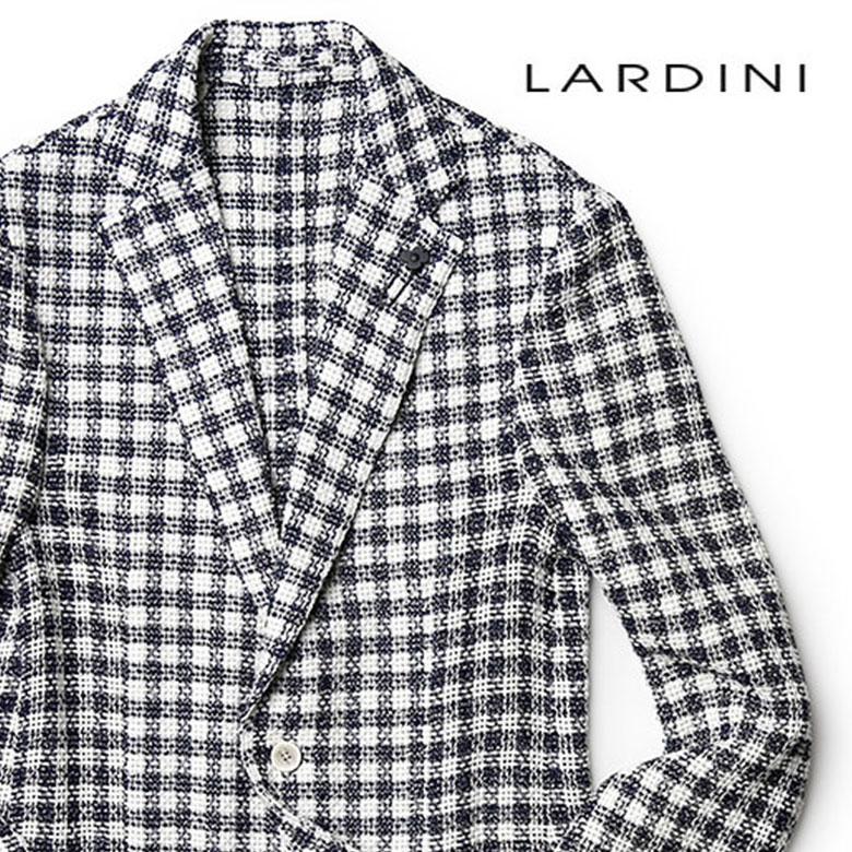 ラルディーニ ニットジャケット ストライプ シングル LARDINI :lardini 