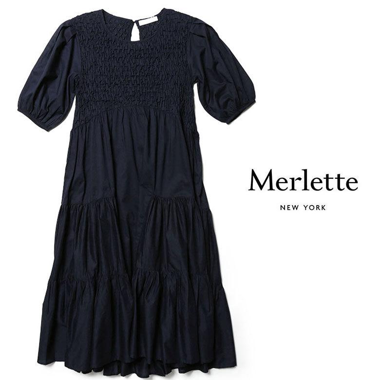 新品Merletteマーレットチェルシーワンピース黒XS ティアードAライン 