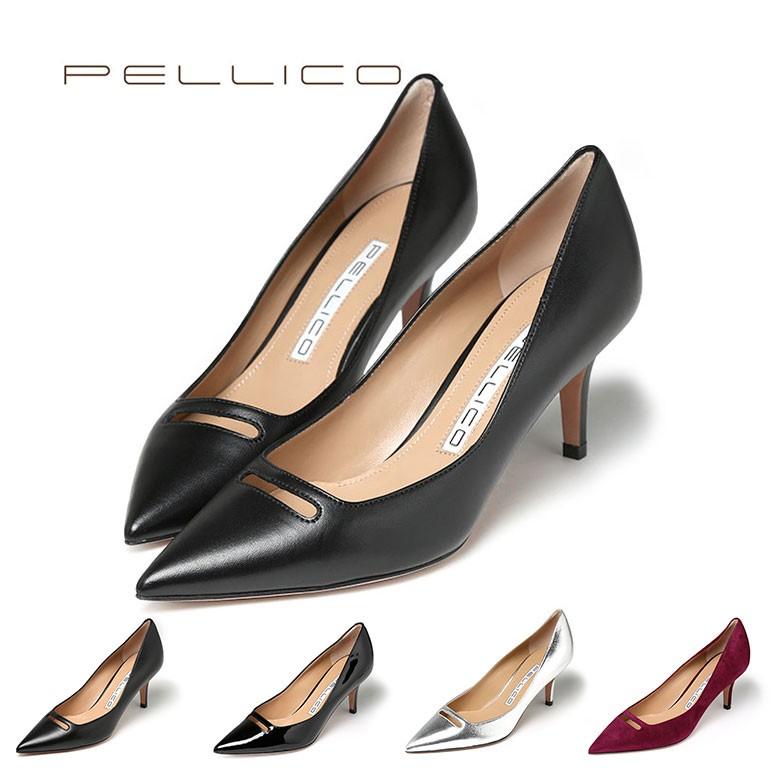 PELLICO ペリーコ パンプス ポインテッドトゥ レザー スエード PELLICO ペリーコ パンプス ポインテッドトゥ レザー スエード