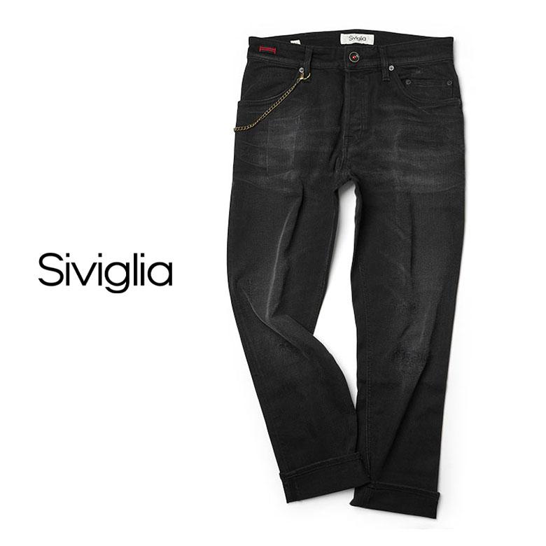 SIVIGLIA シヴィリア ブラックデニム ブラスト ダメージ P036 SIVIGLIA シヴィリア ブラックデニム ブラスト ダメージ P036