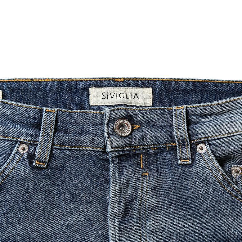 シヴィリア ダメージデニム ジーンズ ストレッチ 細身 SIVIGLIA シヴィリア ダメージデニム ジーンズ ストレッチ 細身 SIVIGLIA