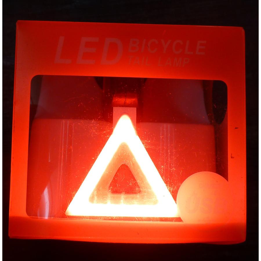 訳あり 自転車 リフレクタ 三角 テールライト USB充電式 リフレクター