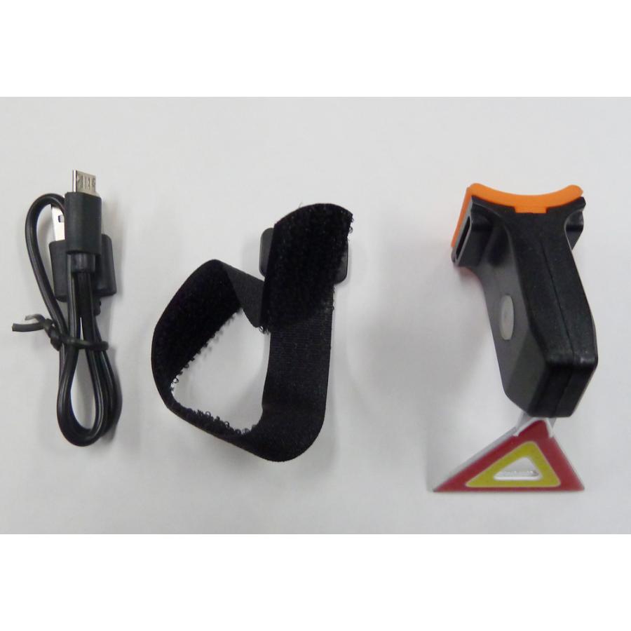 訳あり 自転車 リフレクタ 三角 テールライト USB充電式 リフレクター