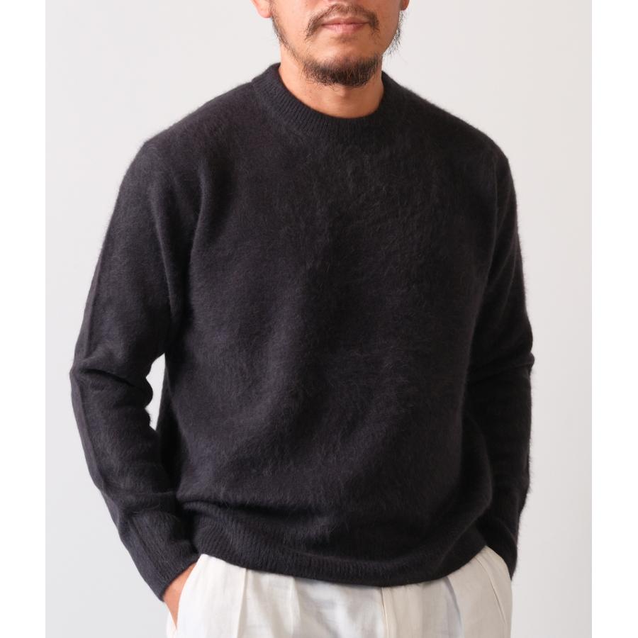 【RENCONTRANT｜レンコントラント】FOX WOOL CREW NECK　フォックスウールクルーネック　ブラック　グレー　ネイビー　トップス　長袖【10058】 |  | 10