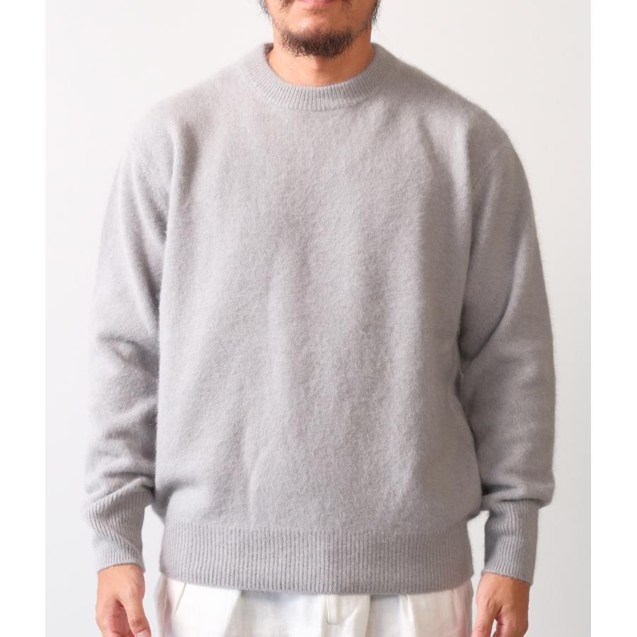 【RENCONTRANT｜レンコントラント】FOX WOOL CREW NECK　フォックスウールクルーネック　ブラック　グレー　ネイビー　トップス　長袖【10058】 |  | 01