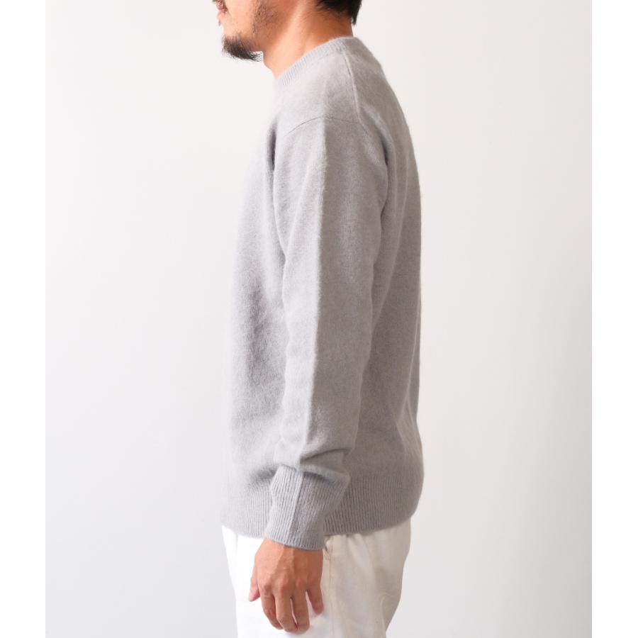 【RENCONTRANT｜レンコントラント】FOX WOOL CREW NECK　フォックスウールクルーネック　ブラック　グレー　ネイビー　トップス　長袖【10058】 |  | 02